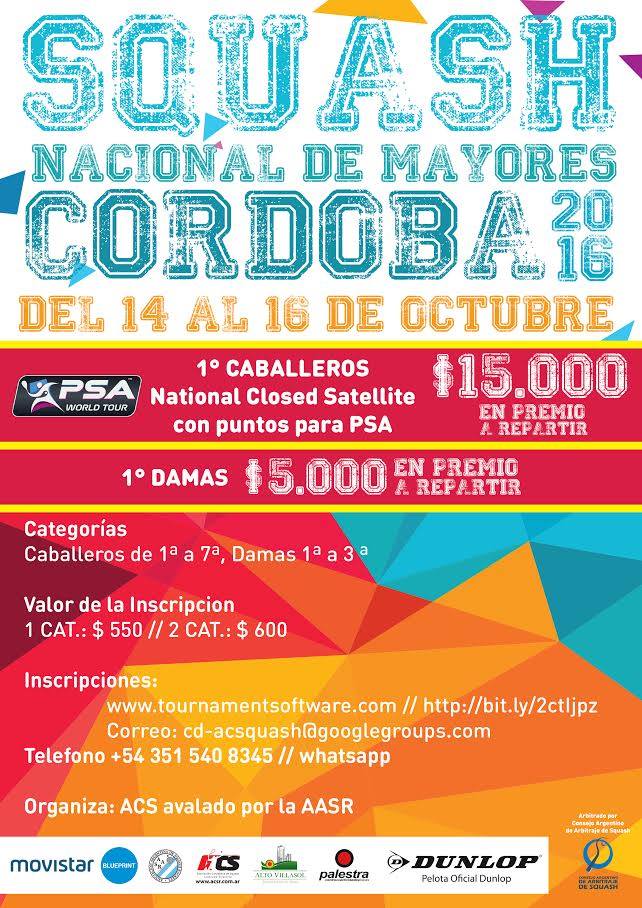 Se viene el Nacional de Mayores en Córdoba