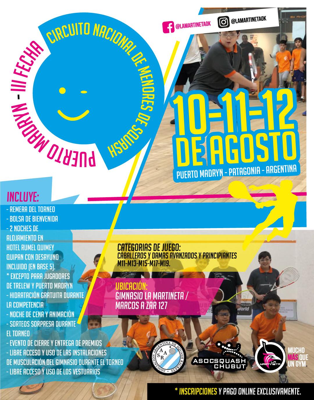 Se viene en Puerto Madryn la III fecha del Circuito Nacional de Menores