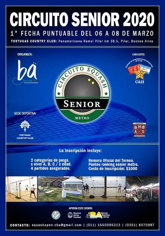 Comienza la primer fecha del circuito senior 2020