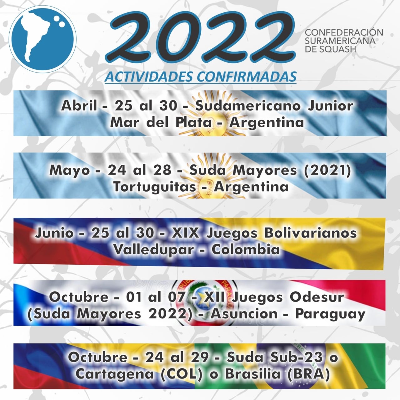 Argentina será sede de dos eventos Sudamericanos
