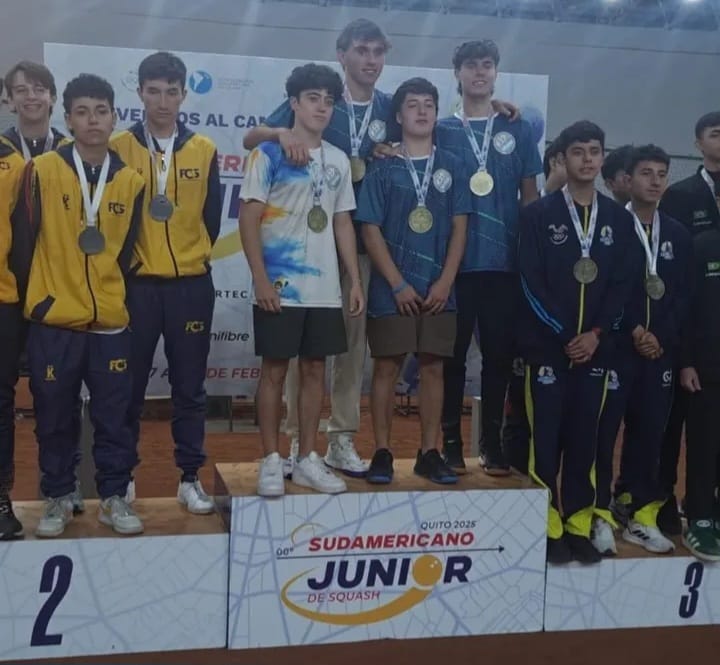 Destacada actuación de Argentina en el Sudamericano de Squash Quito 2025